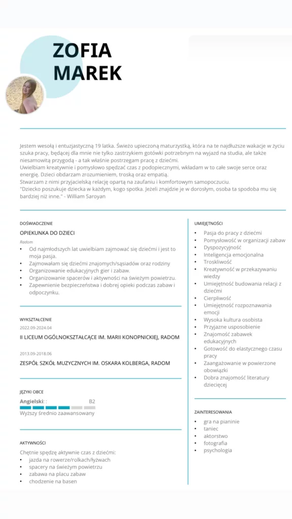 Zatrudnię się jako niania