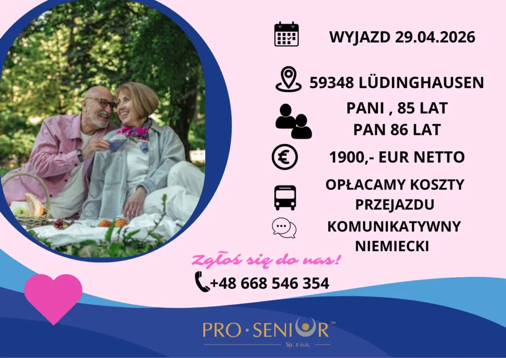 Szukamy serdecznej opiekunki / opiekuna (k/m) z komunikatywną znajomością języka niemieckiego