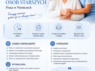Opiekunka Osób Starszych – Praca w Niemczech